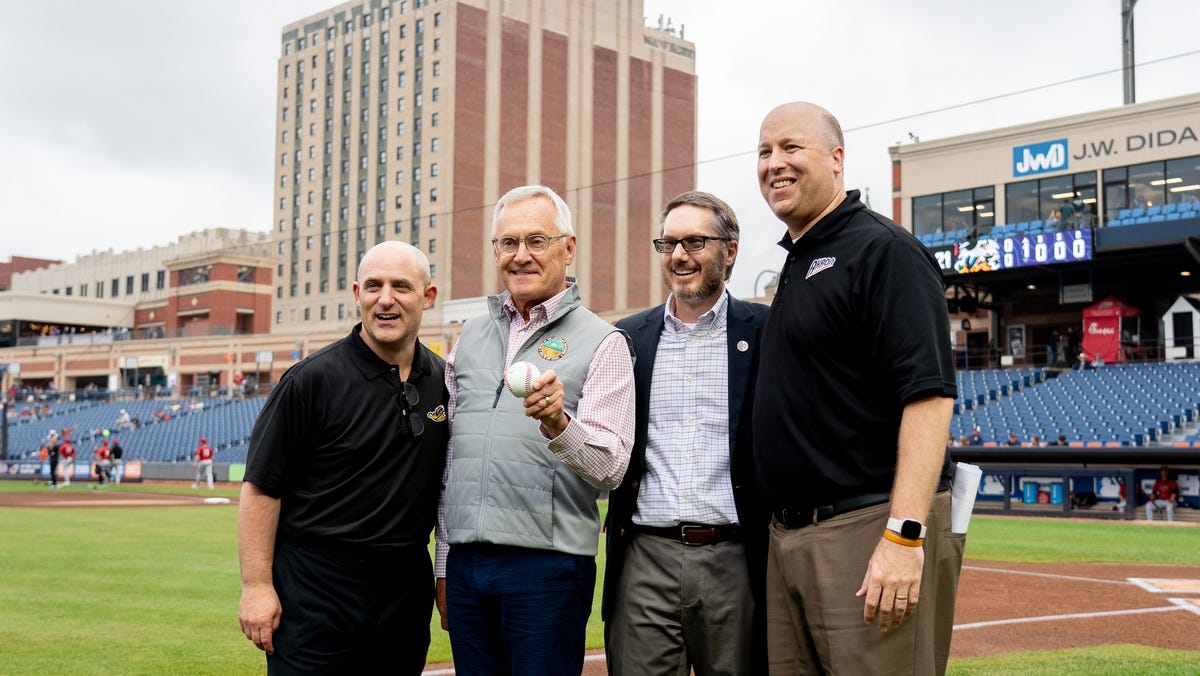 Akron RubberDucks President-General Manager Jim Pfander receives honor