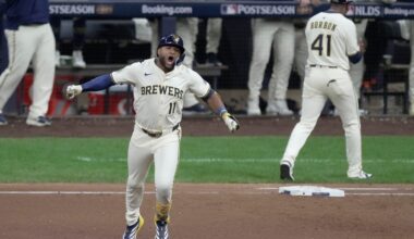 Brewers hit first (and second) three-run homers in playoff history