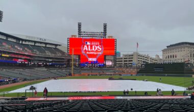 Detroit Tigers rain delay vs Seattle Mariners for ALDS Game 3 ends
