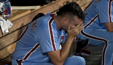 Dodgers feel for Phillies' Orion Kerkering after error clinches NLDS