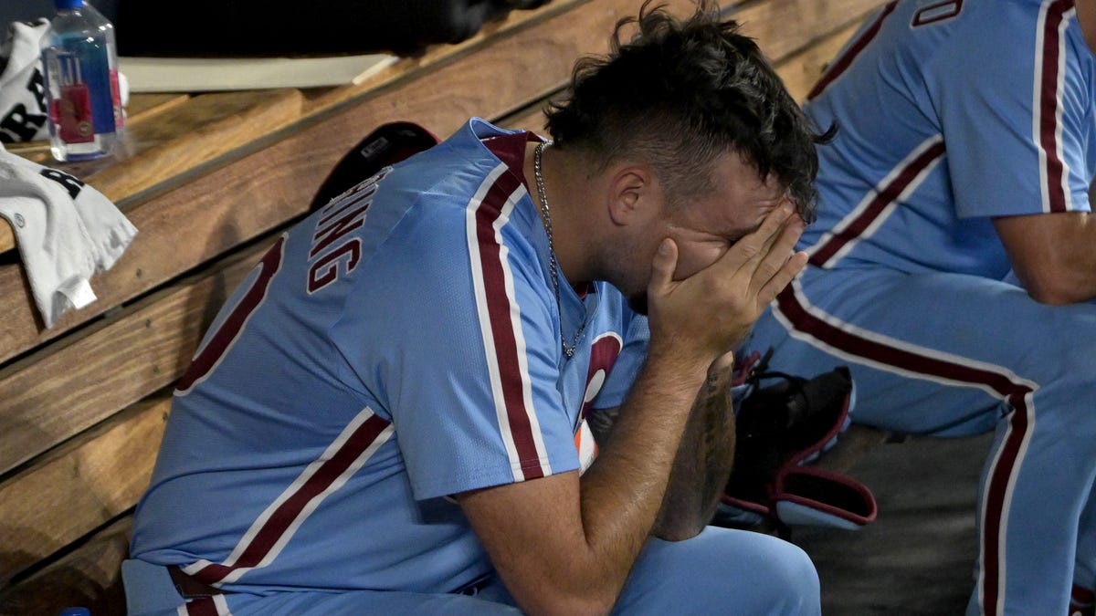 Dodgers feel for Phillies' Orion Kerkering after error clinches NLDS