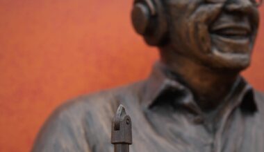 Statue of Marty Brennaman vandalized outside Cincinnati Reds stadium