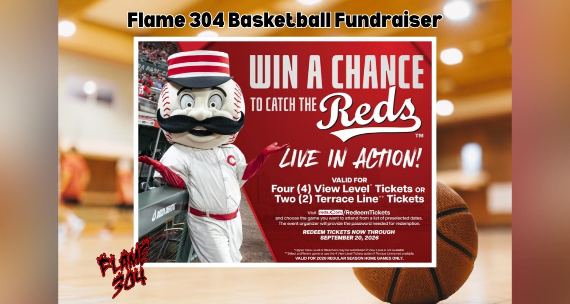 Flame 304 Basketball launches $5 raffle for Cincinnati Reds tickets