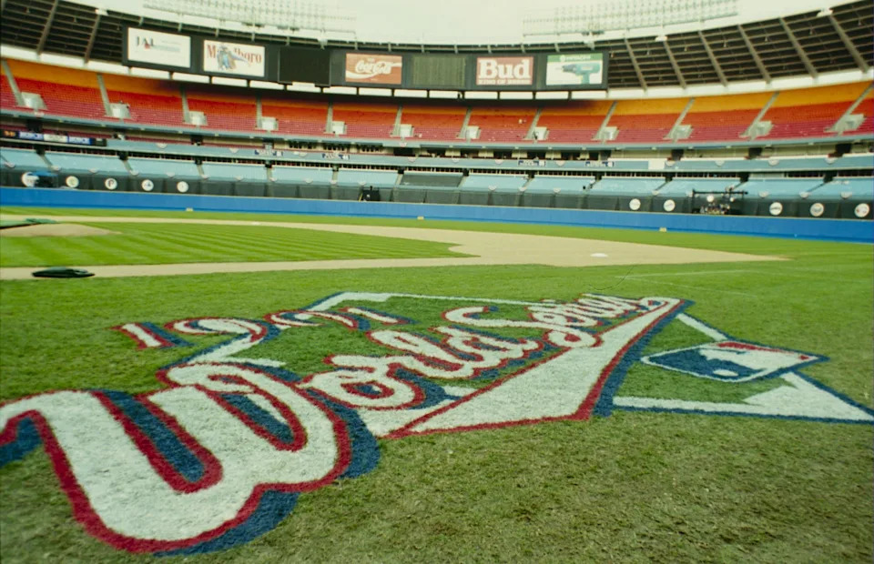 A general view of the World Series logo.