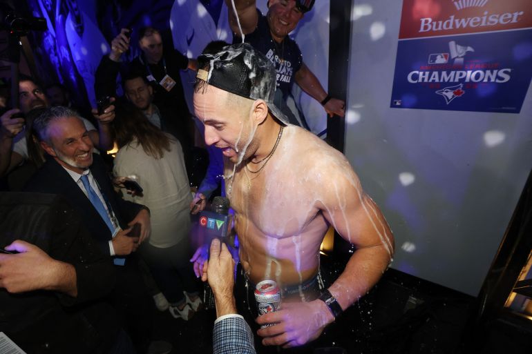 George Springer reacts.