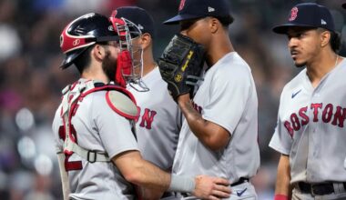 Catching change for Brayan Bello for Wild Card Game 2