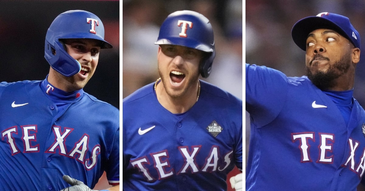 Which former Texas Rangers are suiting up for other teams in the 2025 MLB postseason?