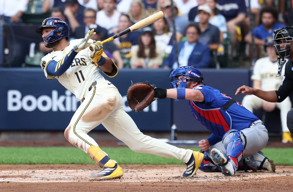 Milwaukee Brewers' Jackson Churio exits with injury