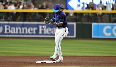 Ketel Marte #4 of the Arizona Diamondbacks...