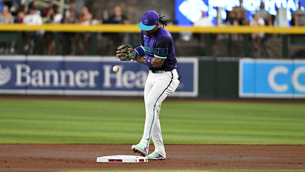 Ketel Marte #4 of the Arizona Diamondbacks...