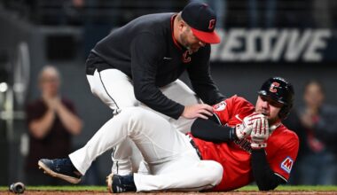 David Fry Hit in Face by Pitch During Guardians’ Win Over Tigers