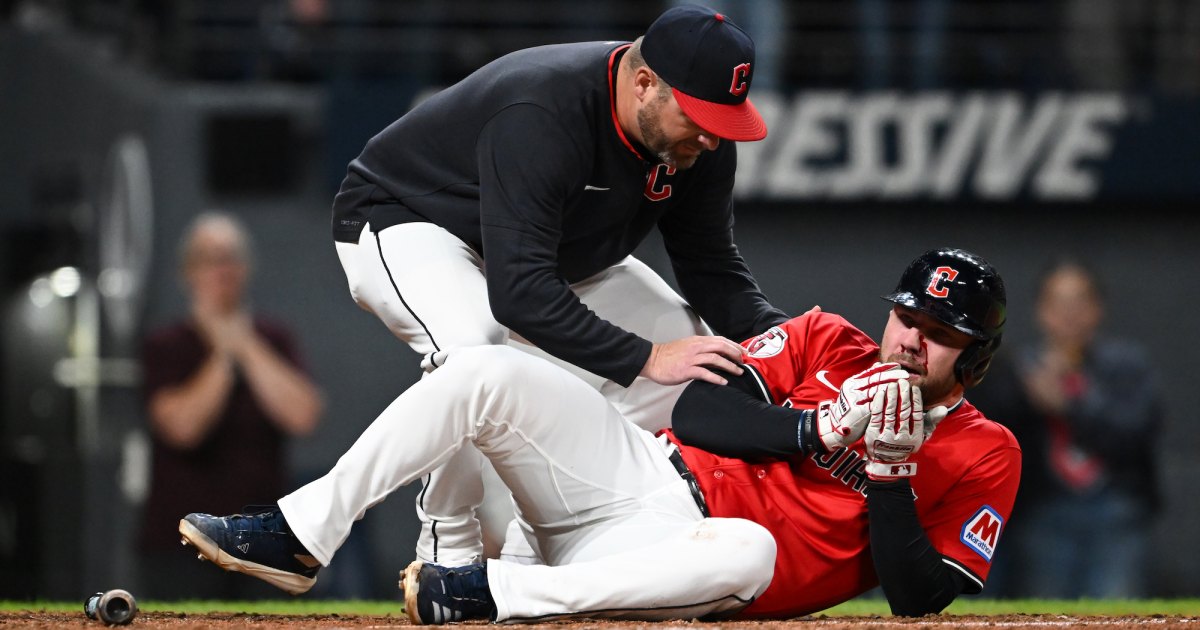David Fry Hit in Face by Pitch During Guardians’ Win Over Tigers