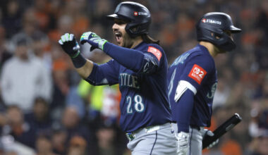 Eugenio Suarez 50th home run 2025 Mariners Tigers former Arizona Diamondback...