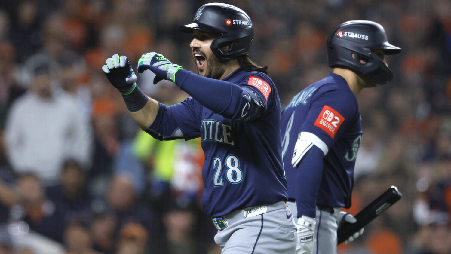 Eugenio Suarez 50th home run 2025 Mariners Tigers former Arizona Diamondback...