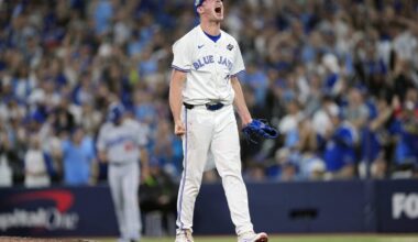 ‘Not happy just being here’: Blue Jays assert themselves in World Series Game 1 rout