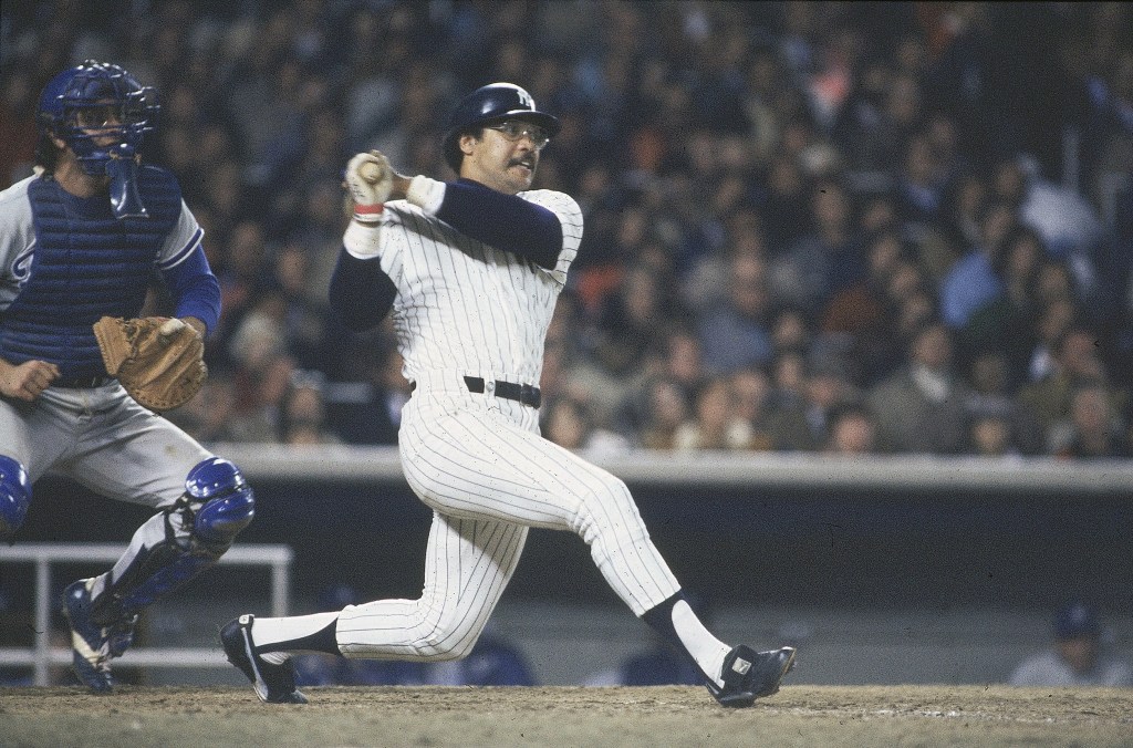 Reggie Jackson went deep three times in Game 6 of the 1977 World Series.