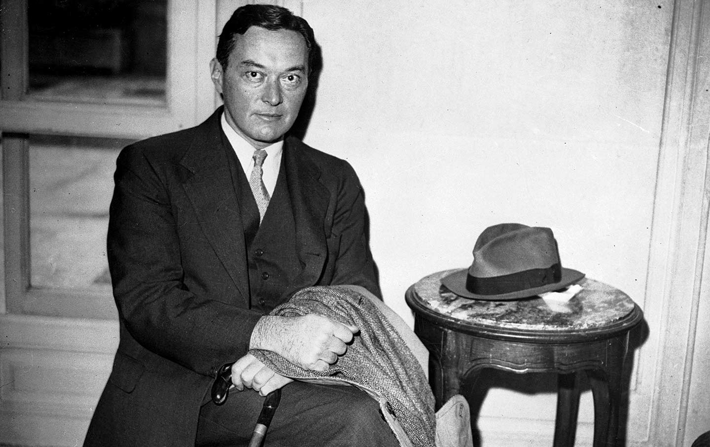 Walter Lippmann on the ocean liner Conte di Savoia.