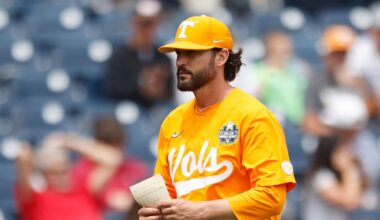 Tony Vitello on campus Monday for Tennessee baseball scrimmage