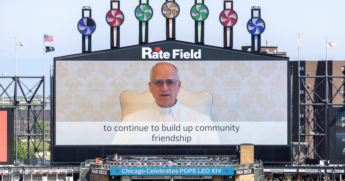 Pope Leo sends message of hope in White Sox stadium broadcast