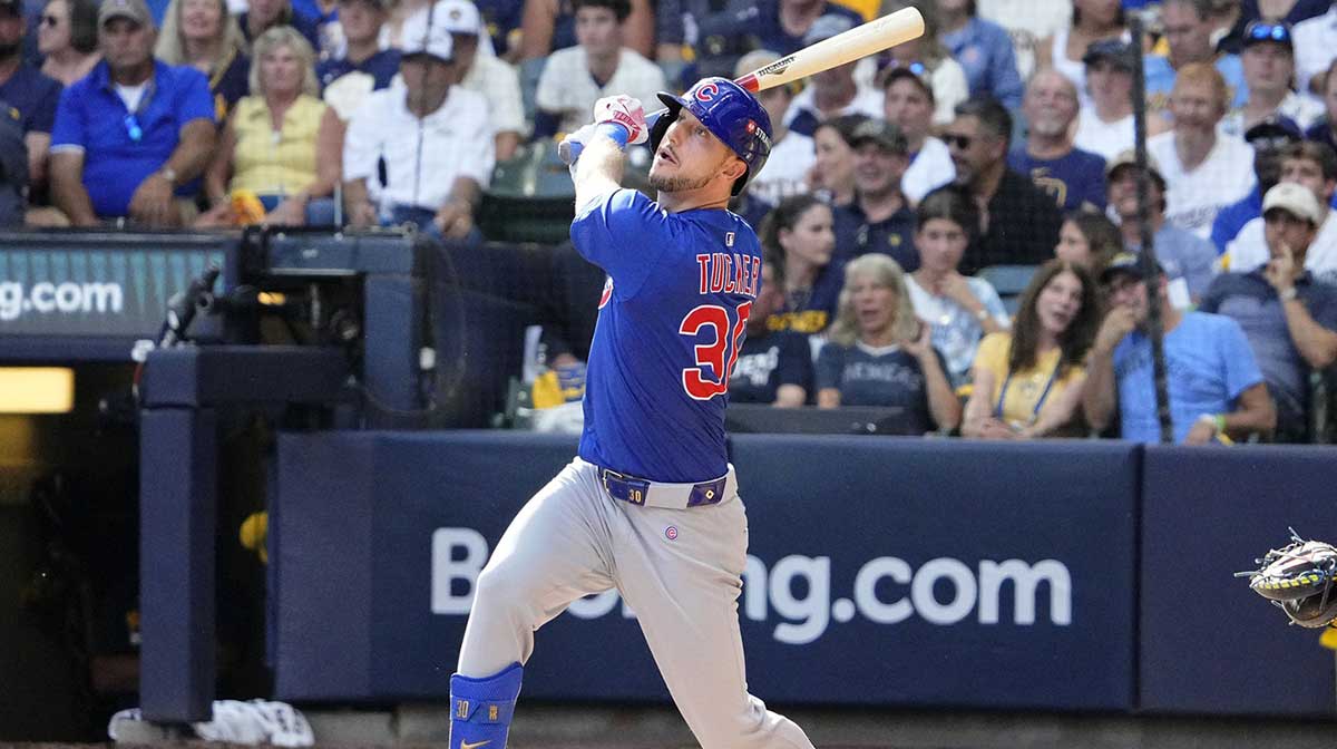 San Francisco Giants president of baseball operations Buster Posey sits in the dugout before the game against the Arizona Diamondbacks at Oracle Park.