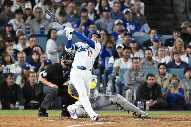 Dodgers star Shohei Ohtani hits a titanic solo home run...