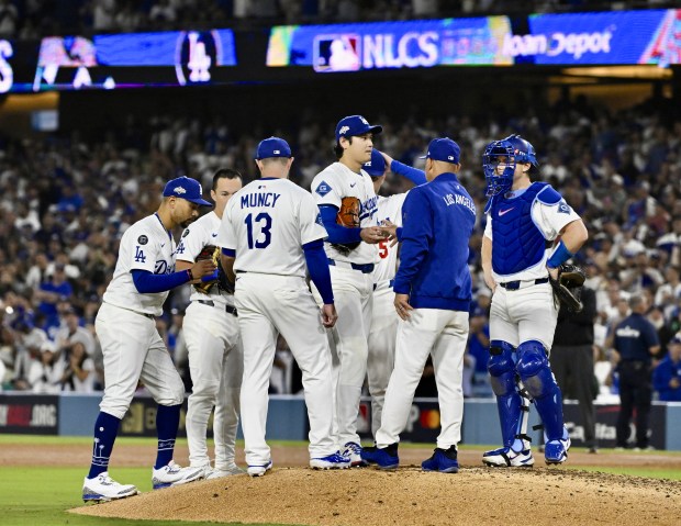 Starting pitcher Shohei Ohtani #17 is removed from the game...