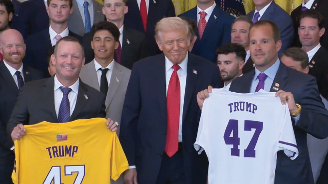 President Donald Trump Wants LSU And LSU-S To Play In Baseball National Champions Super Bowl