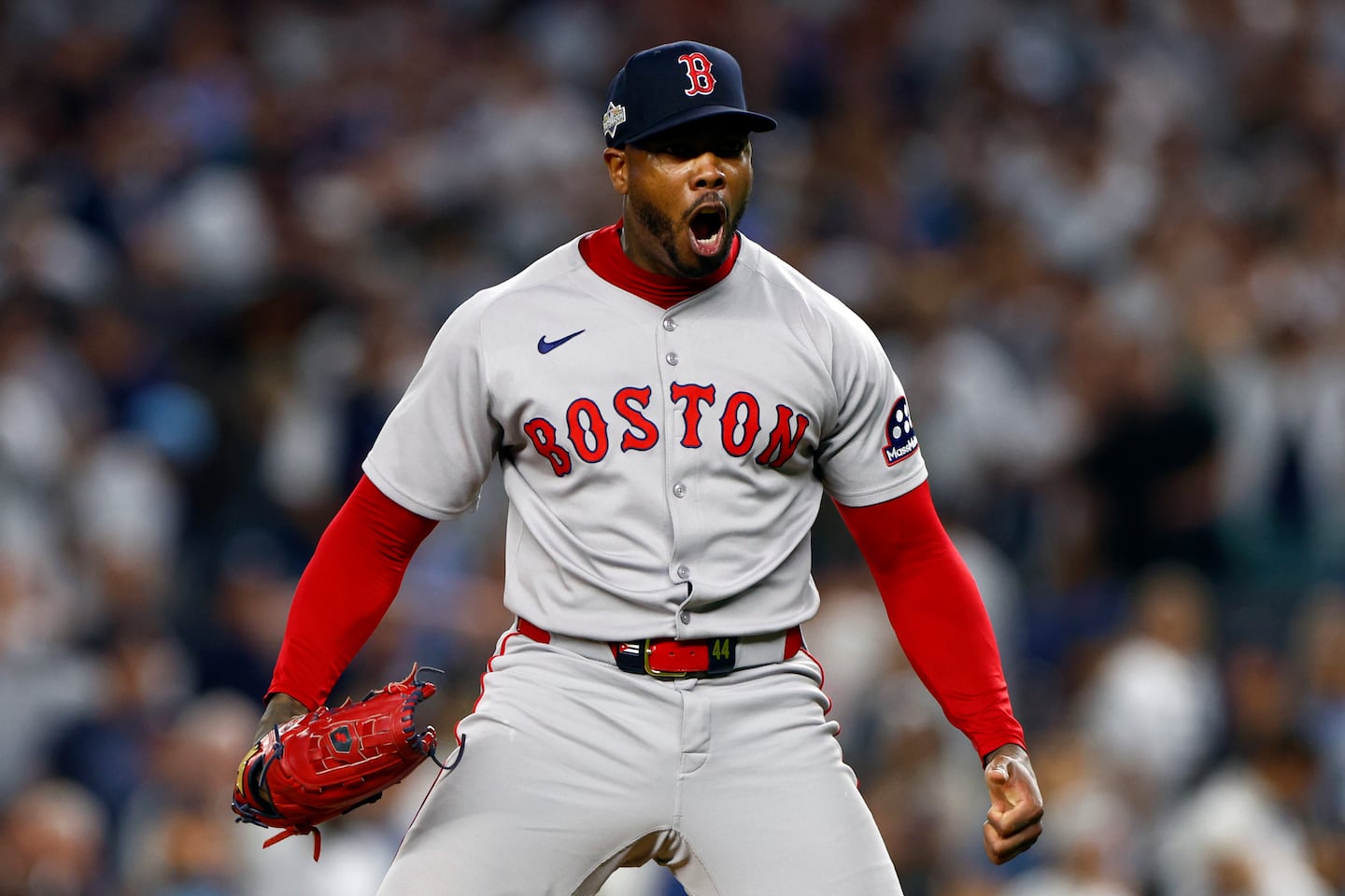 Aroldis Chapman spent parts of seven seasons with the Red Sox.