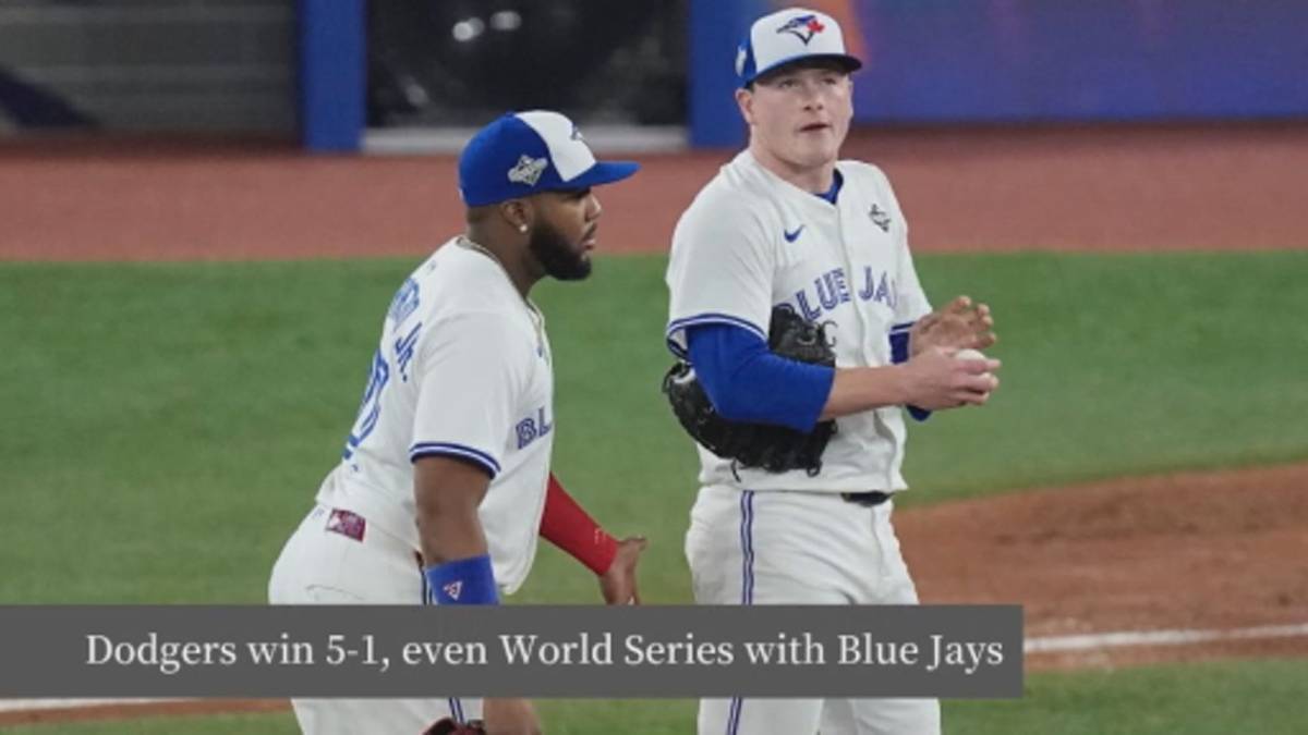 Click to play video: 'Dodgers win 5-1, even World Series with Blue Jays'