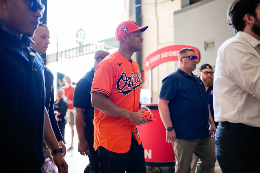 Wes Moore talked diplomacy in David Rubenstein’s Oriole Park suite