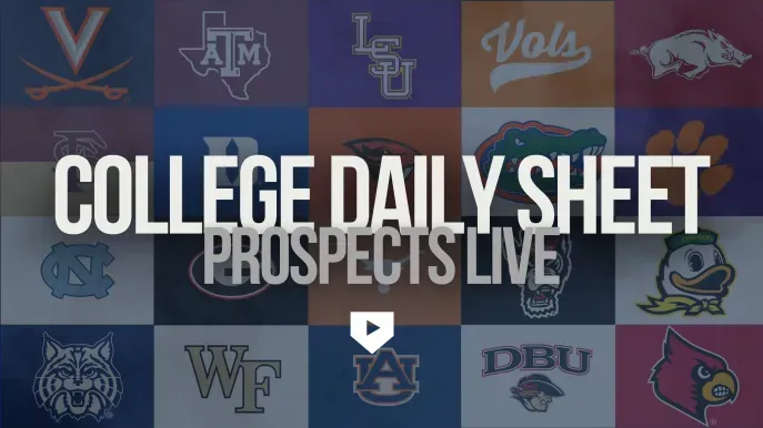 College Daily Sheet - Super Regionals Day 1