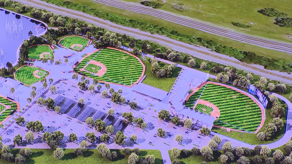 The proposed Southern Roots Baseball Complex development would span 80 acres of land in...