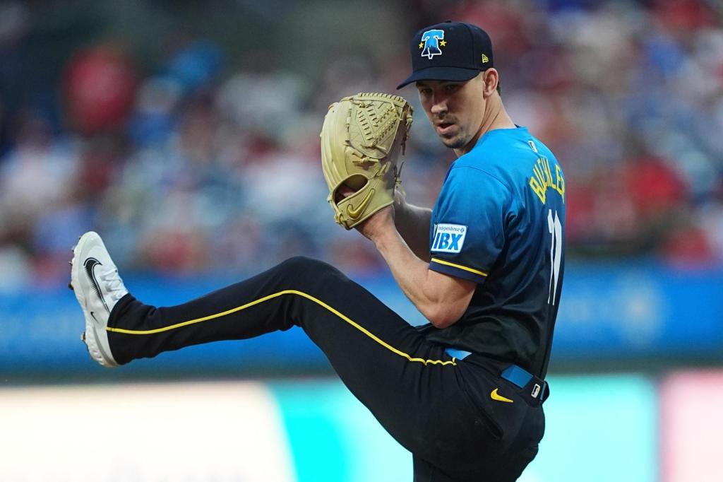 Walker Buehler works 5 strong innings in Phillies debut, an 8-2 win over the Royals
