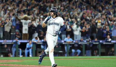 Seattle Mariners Eugenio Suarez grand slam ALCS Game 5 Toronto Blue Jays 2025...