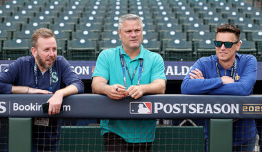 Seattle Mariners Jerry Dipoto Justin Hollander Scott Hunter 2025 ALDS...