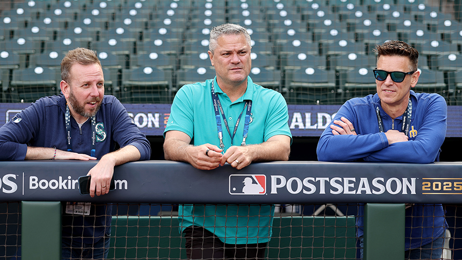 Seattle Mariners Jerry Dipoto Justin Hollander Scott Hunter 2025 ALDS...