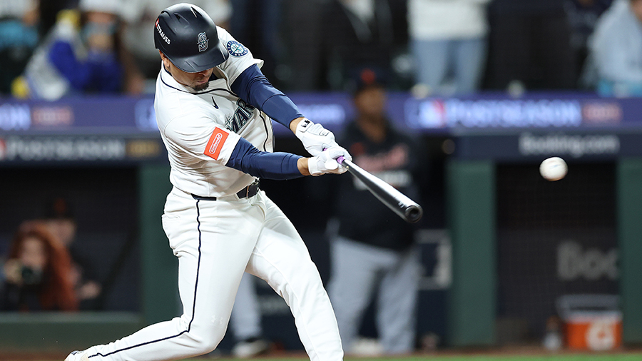 Seattle Mariners Leo Rivas game-tying RBI single ALDS Game 5 Detroit Tigers 2025...