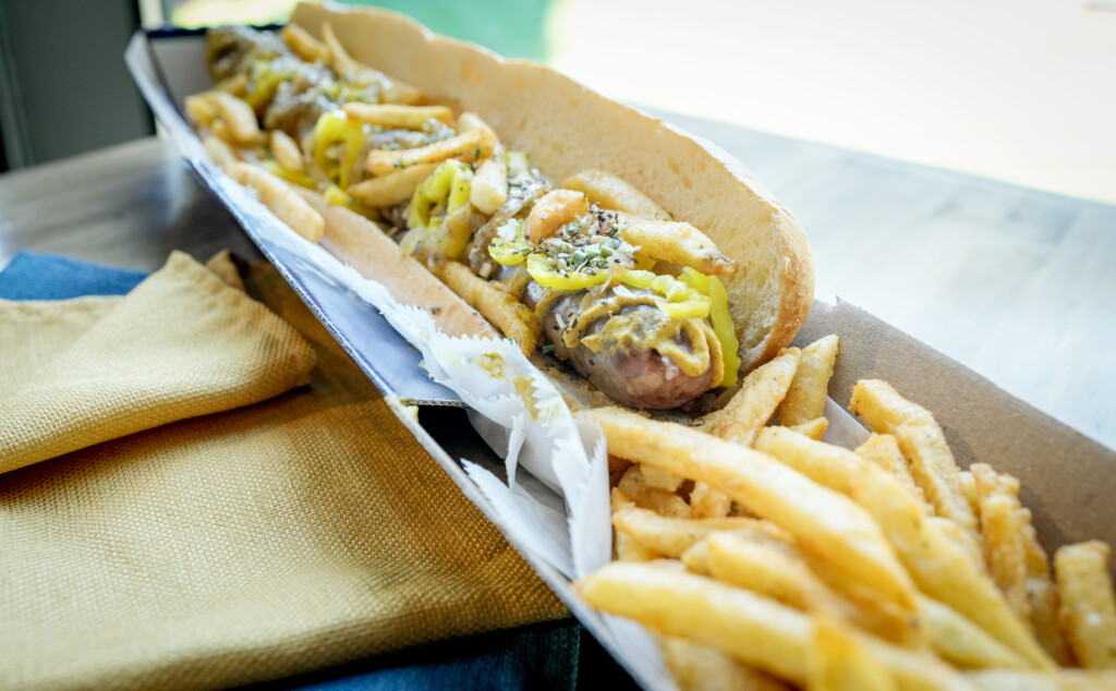 Totally Tipsy Polish is among a list of specialty food items that will be available at American Family Field for the Milwaukee Brewers 2025 postseason. (Photo: Milwaukee Brewers)