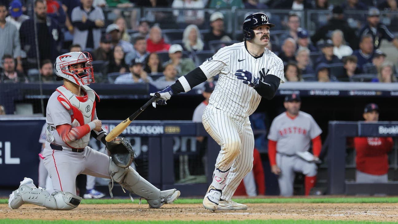 Austin Wells' go-ahead hit helps Yankees stave off elimination in 4-3 win over Red Sox in Game 2 of Wild Card series - SNY