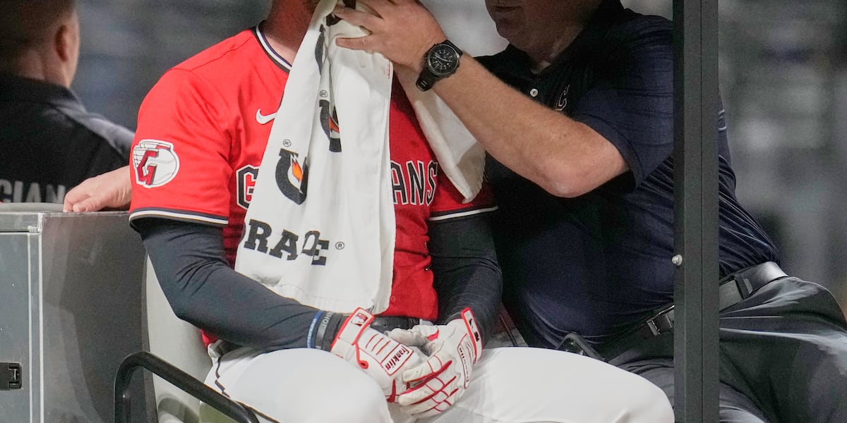 Guardians’ David Fry hospitalized after being hit in face by pitch during crucial win over Tigers