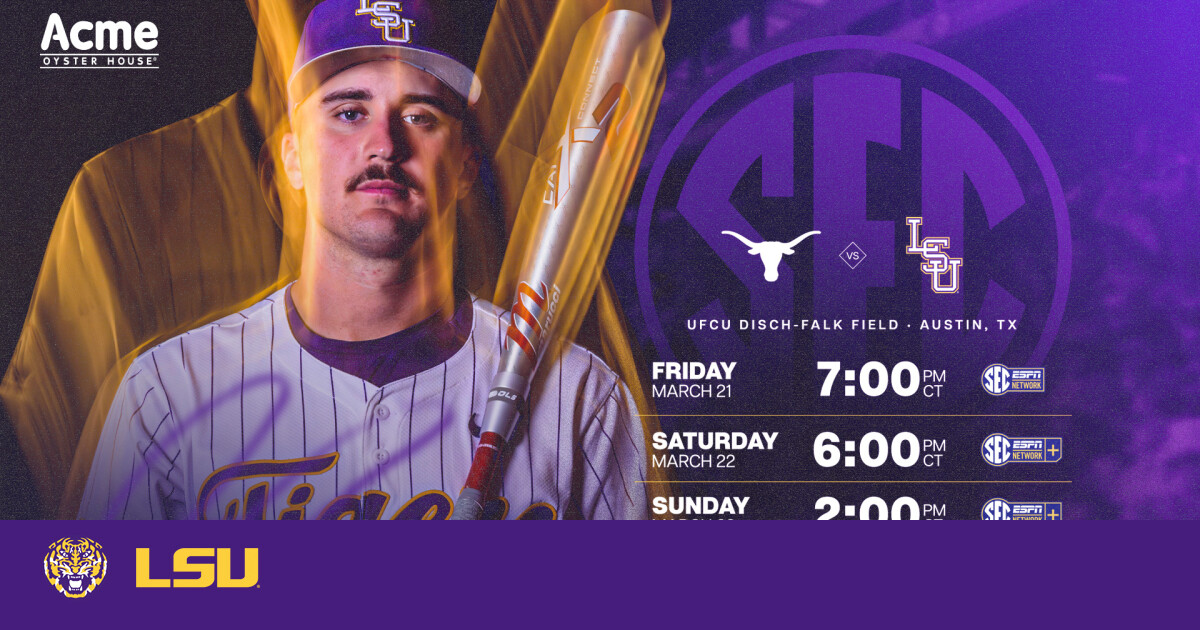 Tigers Open SEC Series vs. Texas at 7 p.m. CT Friday in Austin – LSU