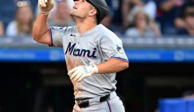 Jakob Marsee off to impressive start in 1st major league action with Miami Marlins