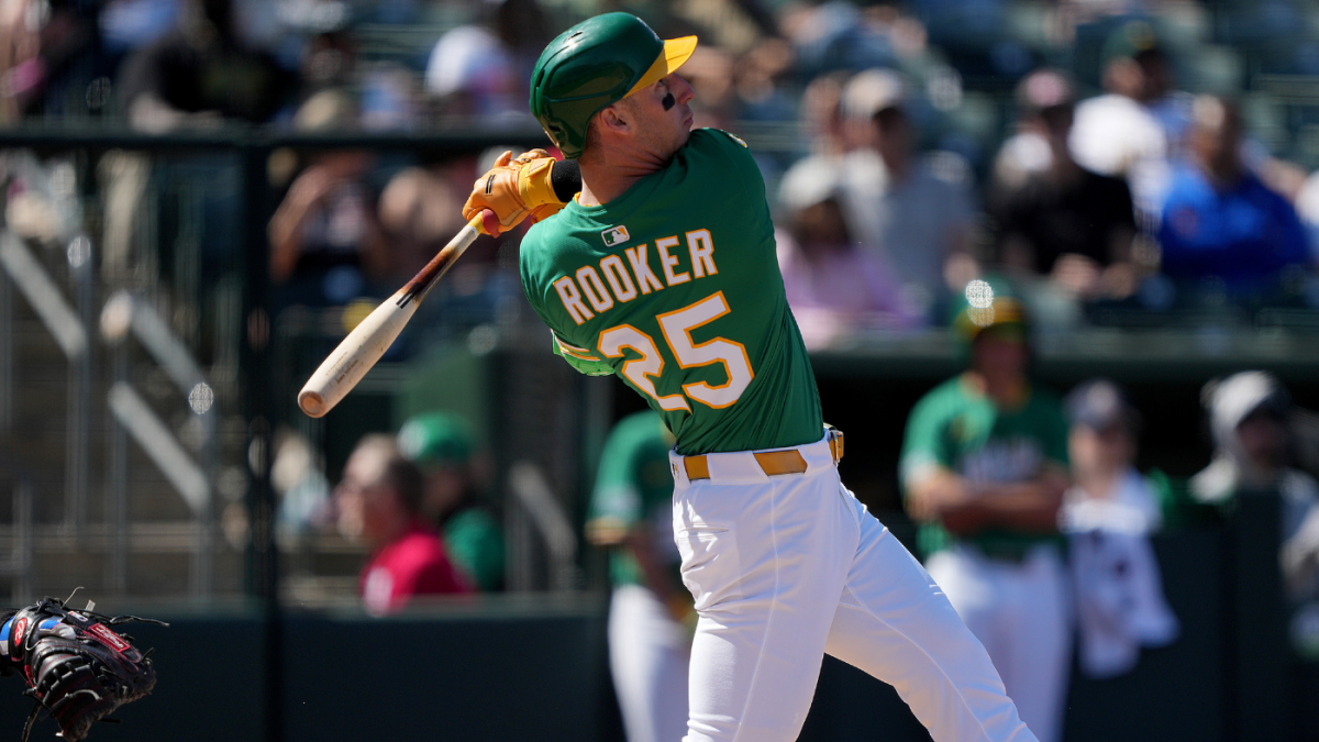 Athletics open path for slugging prospect by moving Brent Rooker to the outfield