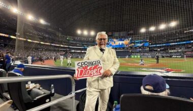 Was that Colonel Sanders at the Blue Jays game?
