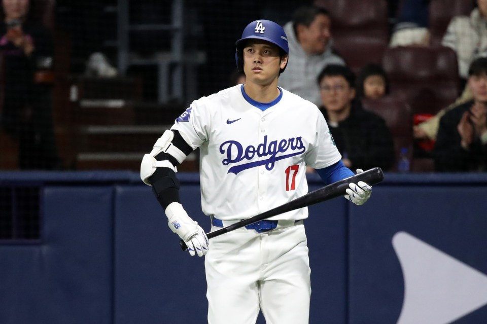 SEOUL, SOUTH KOREA – MARCH 18: Shohei Ohtani #17 of the Los Angeles Dodgers prepares at bat in the 5th inning during the exhibition game between Team Korea and Los Angeles Dodgers at Gocheok Sky Dome on March 18, 2024 in Seoul, South Korea. (Photo by Chung Sung-Jun/Getty Images)
