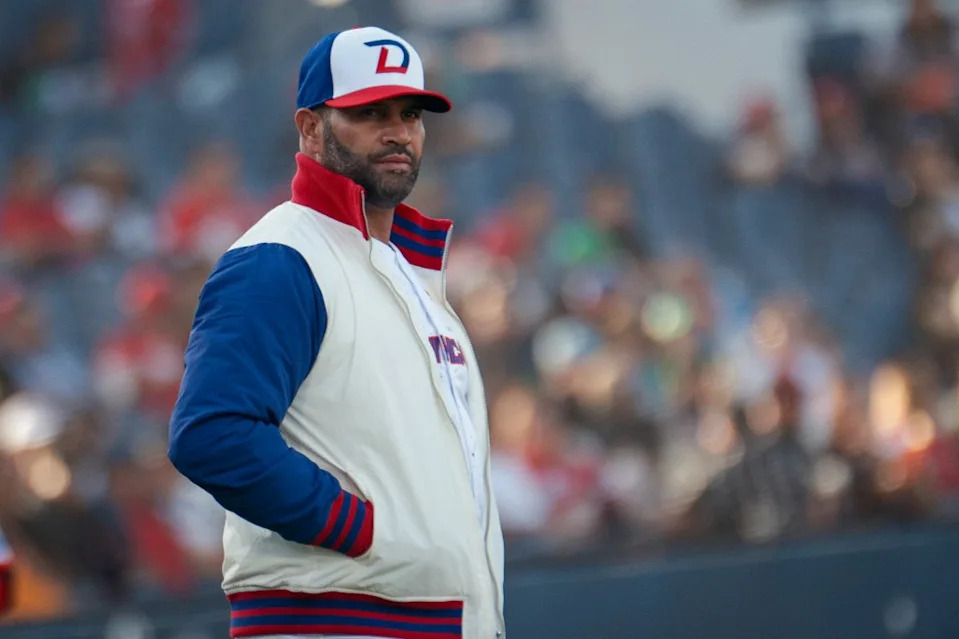 Albert Pujols during the game between Puerto Rico and Dominican Republic as part of the Serie Del Caribe 2025 at Estadio El Nido De Los Aguila on February 4, 2025 in Mexicali, Mexico. NurPhoto via Getty Images