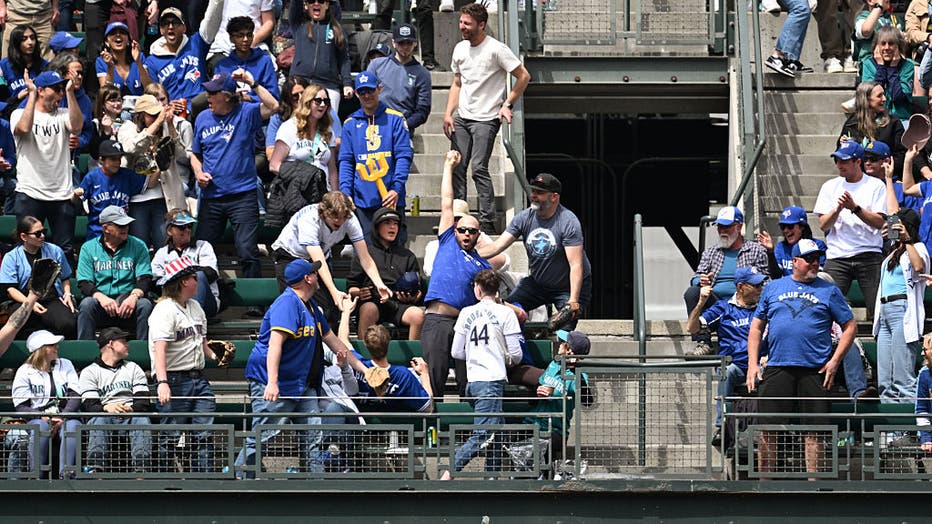 Mariners and Blue Jays fans at T-Mobile Park