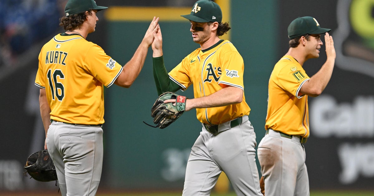 Athletics get late homers from Langeliers, Wilson and Kurtz in 8-2 win over Guardians
