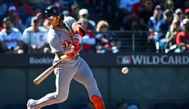 Tigers strand team playoff-record 15 runners in loss to Guardians in Game 2 of AL Wild Card Series