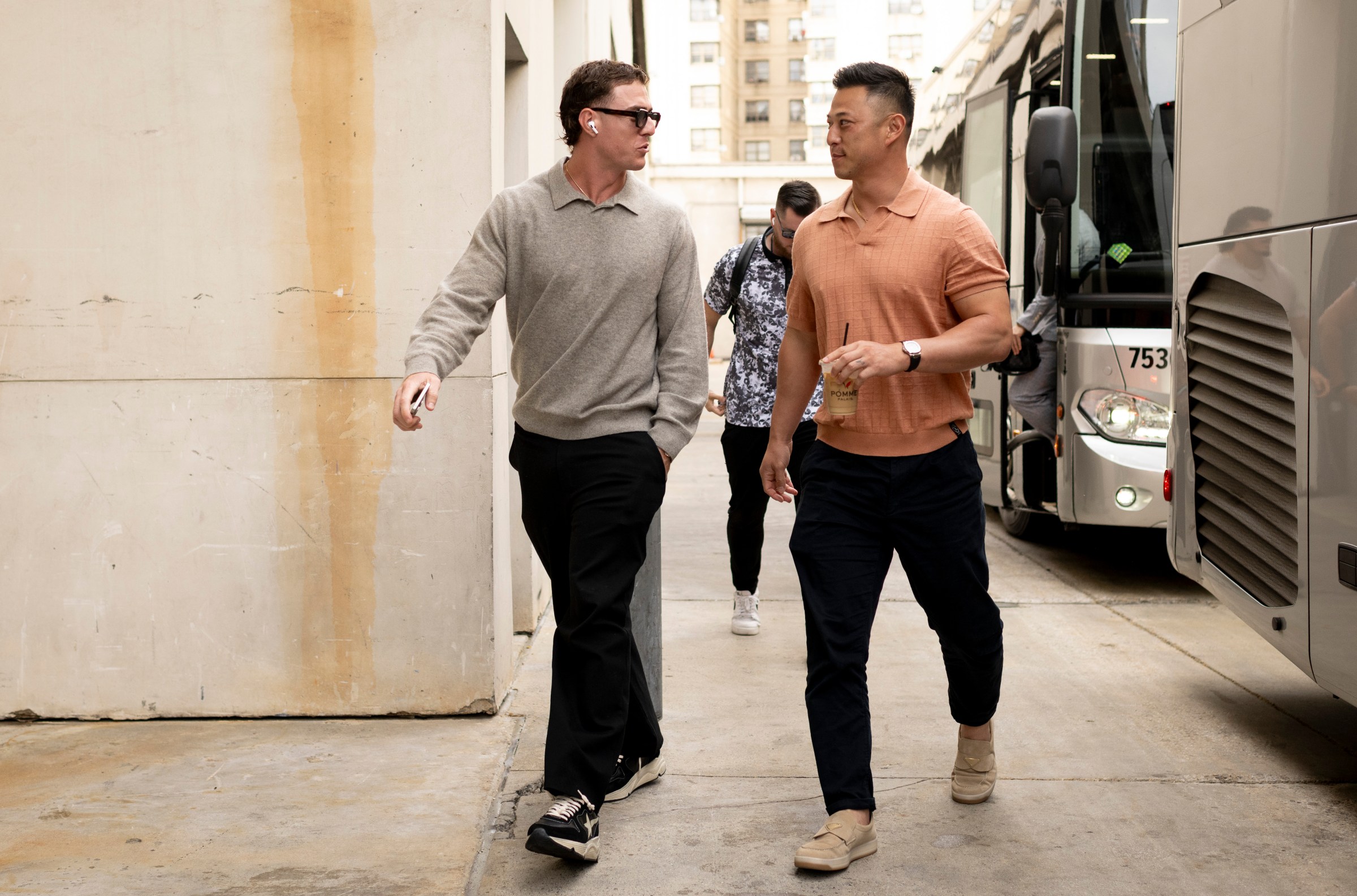 NEW YORK, NY - SEPTEMBER 30: Romy Gonzalez #23 of the Boston Red Sox and Rob Refsnyder #30 of the Boston Red Sox ahead of Game One of the American League Wild Card Series against the New York Yankees on September 30, 2025 at Yankee Stadium in New York, New York. (Photo by Maddie Malhotra/Boston Red Sox/Getty Images)